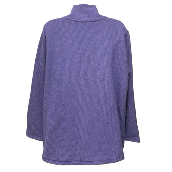 Coldwater Creek Completely at Ease Tunic Purple Womens Size XL Cowl Neck Sweater - Picture 2 of 6
